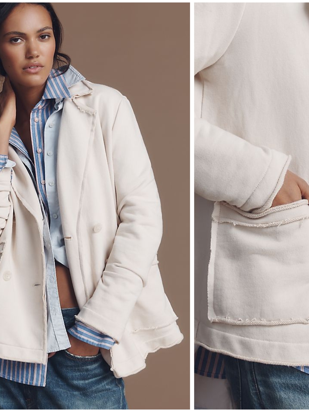 Anthropologie, Pilcro Knit Oversized Peacoat, NWT